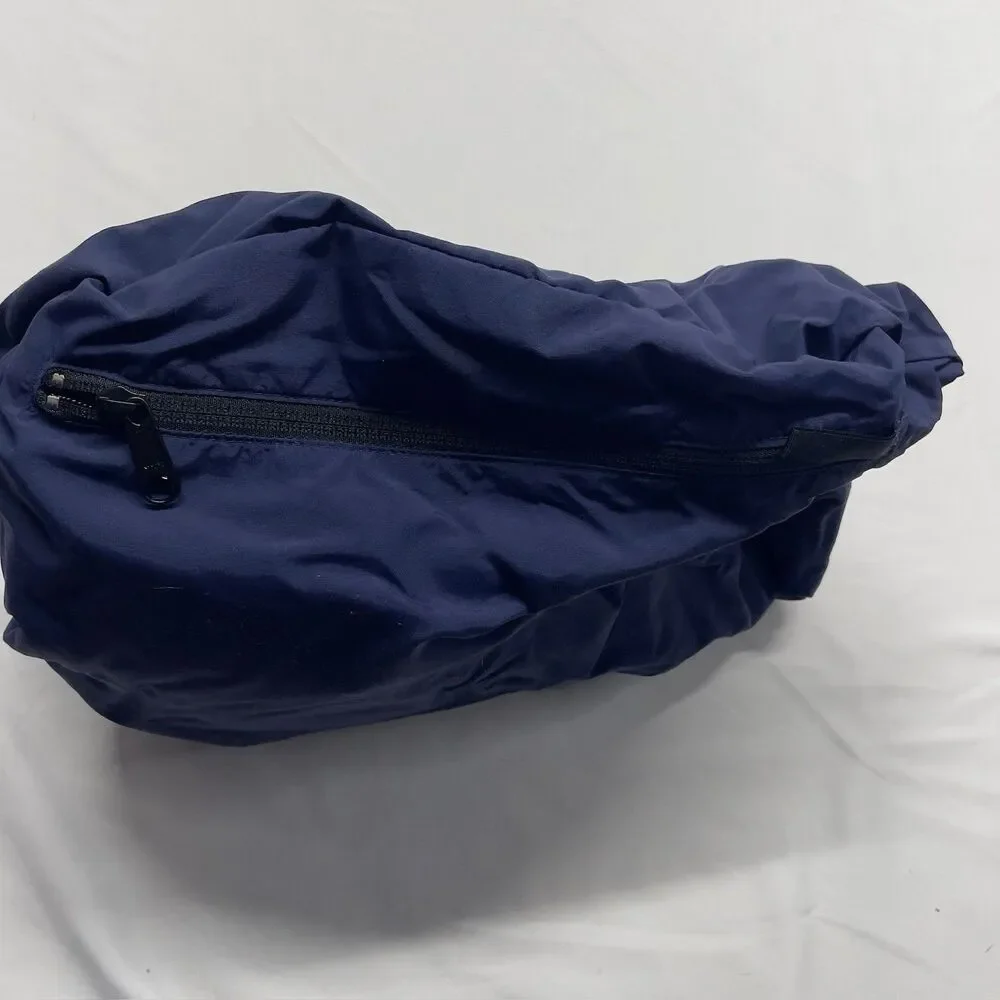 LL Bean Mens XXLT | 2XLT Tall Hooded Packable Windbreaker Navy Hidden Hoodie